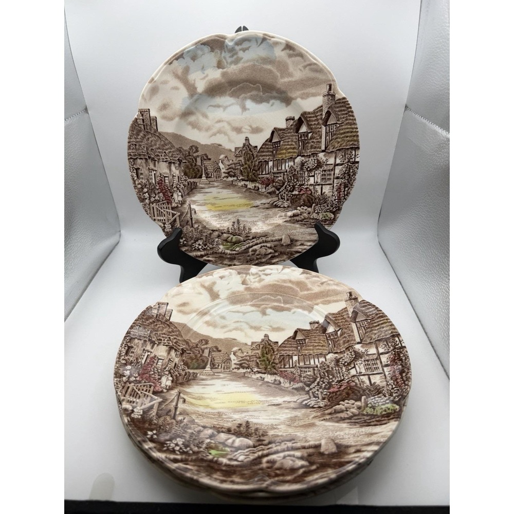 Johnson Bros Olde English Countryside 10" Dinner Plates Set 4 England